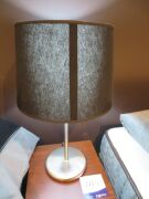 2 x Holly Satin Nickel Table Lamps, 600mm H - 2