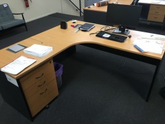 Corner Desk, 1800 x 1800mm, 3 Drawer Mobile Pedestal - 2