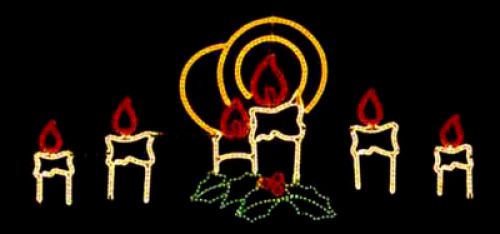 6 Candles With Holly (XM6-2310) 332cm x 150cm