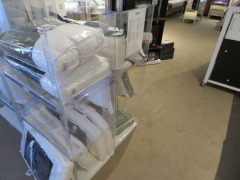 5 x Clear Perspex Pillow Display Stands, 3 Tier, 700 x 430 x 1220mm H - 2