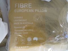 3 x Assorted Snooze Fibre Pillows, 1 x Standard, 2 x European - 2