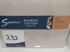 2 x Super King Bamboo Sheet Sets