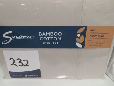 2 x Super King Bamboo Sheet Sets