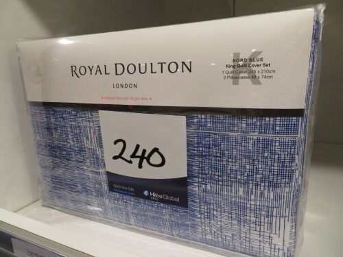 Royal Doulton King Quilt Cover, colour: Nord Blue