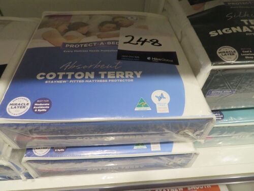 2 x King Protect-A-Bed Cotton Terry Mattress Protectors