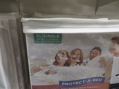 5 x Extra Long Single Protect-A-Bed Everyday Smooth Poly Mattress Protectors