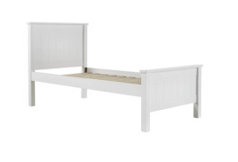 G&G Furniture Polo King Single Full Panel Bed Frame in White (4 Cartons)