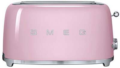 Smeg 4 Slice Toaster, Pink, Model: TSF02PKAU