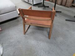 1 x Timothy Oulton Milano Chair, Oak Timber Frame - 6