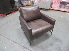 1 x Clement Retro Style Occasional Chair - 2