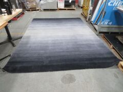 1 x Floor Rug, Black & Grey toning's, 3400 x 2400mm. "Sold As "Is" - 4