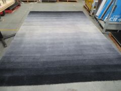 1 x Floor Rug, Black & Grey toning's, 3400 x 2400mm. "Sold As "Is" - 5