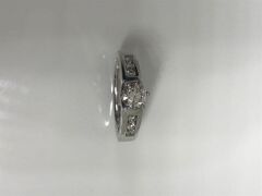 One Only 18ct White Gold Diamond Shouldered Solitaire Ring - 3