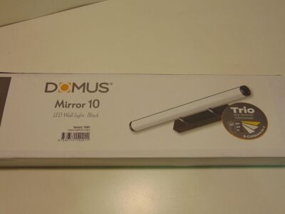 DOMUS 'Mirror 10' LED Wall Light - Black. 20Watt. 120 Degree Beam Angle