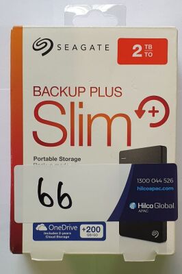 Seagate Backup Plus 2tb Black 2.5" Usb3.0 Slim Portable Stdr2000300