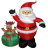 Santa With Reindeer In Sack (XM8-5008) 150cm High