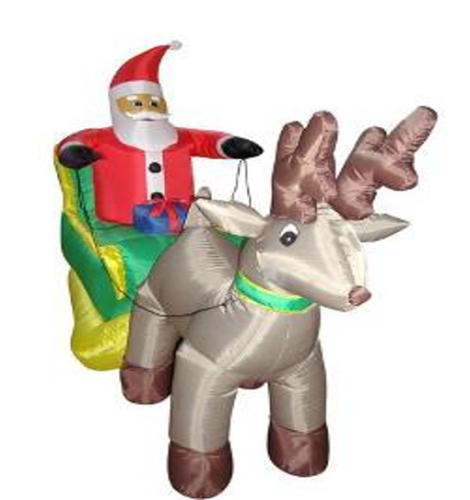 Santa In Sleigh With Reindeer (XM8-5009)