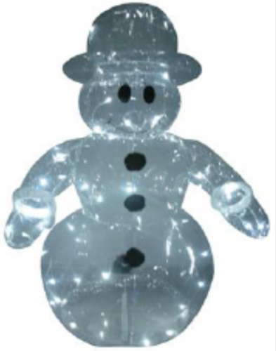 120Cm Inflatable Snowman (Indoor/Outdoor Use) With White Led Inside (XM8-5201)