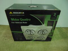 Mercator 'Midas Quattro' 3-In-1 Bathroom Heater - Silver