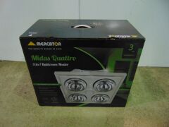 Mercator 'Midas Quattro' 3-In-1 Bathroom Heater - Silver