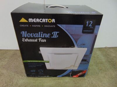 Mercator 'Novaline II' Exhaust Fan Square 290 - White Facia