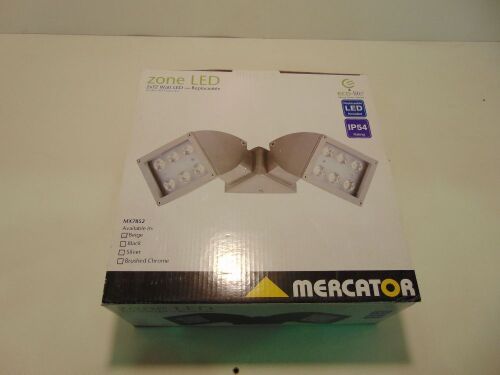Mercator 'Zone' 2 x12W LED Eco-Lite Outdoor Floodlight - Beige