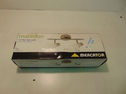 Mercator 'Macedon' 2LT x 12W Fluorescent Bar Spotlight - Brushed Chrome