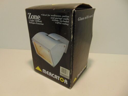Mercator 'Zone' Single 150W Halogen Exterior Light - Silver