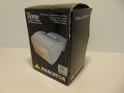 Mercator 'Zone' Single 150W Halogen Exterior Light - Silver