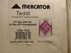 Mercator "Teddi" DIY Ceiling Fixtures Bundle - 2xPink, 2xPurple - 3