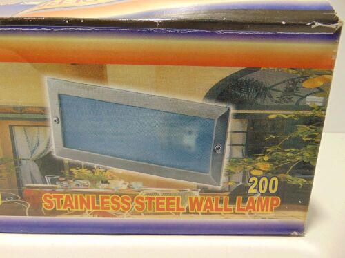 5 x "Modern" Stainless Steel 60W Exterior Wall Lamps - Rectangular