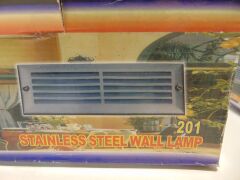 5 x "Modern" Stainless Steel 60W Exterior Wall Lamps - Rectangular - 2