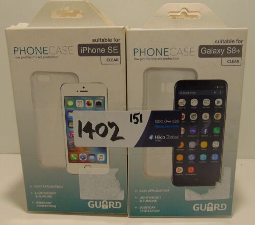 GUARD PhoneCase Bundle - 18 Cases - 11 x iPhone SE, 5 x Galaxy S8+, 1 x iPhone 7+, 1 x Galaxy S8