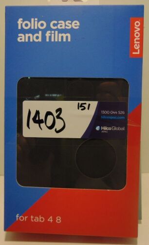 TABLET CASE BUNDLE- 1 x Universal Tablet Case Suits 8.5" - Black, 2 x LENOVO Folio Case & Film For TAB4 8 - Black