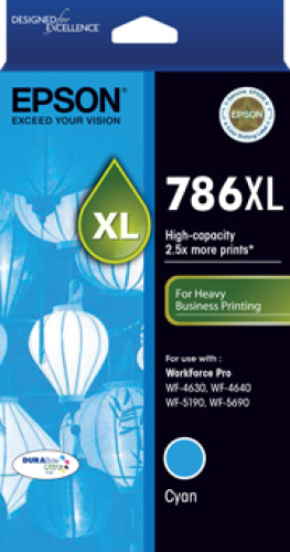 EPSON 786XL Printer Ink 2 Pack - 2 x Cyan