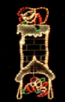 Santa In Chimney (XM8-1001) 125cm x 40cm