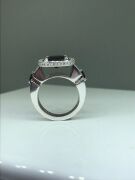 One Only 18ct White Gold Sapphire and Diamond Ring - 2