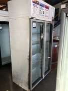 Skope 2 Door Glass Fridge, Mobile, Model: TME1000C, Serial No: A000320159 - 2
