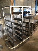 Mobile Stainless Steel Tray Storage Unit, holds 12 Trays - 2