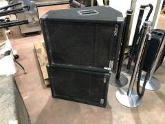 2 x CSX Wedge Speaker Boxes powered by Celestion Timber Case