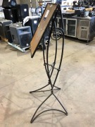Wrought Iron Fabricated Menu/Guest List Display Stand - 2