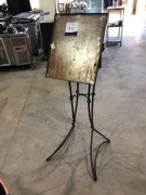 Wrought Iron Fabricated Menu/Guest List Display Stand - 3