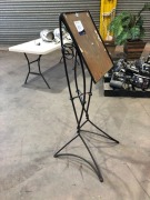Wrought Iron Fabricated Menu/Guest List Display Stand - 4