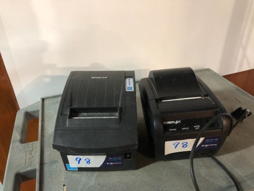 2 x Receipt Printers comprising; 1 x Bixolon, Model: SRP350 Plus, 1 x Posiflex, Model: PP8000B