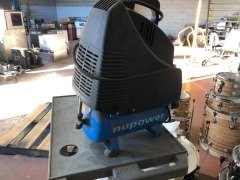 Nupower Air Compressor, 6 Litre Horizontal Cylinder, 240 volt motor - 2