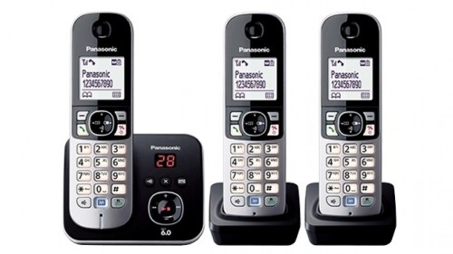 Panasonic DECT Triple Handset Cordless Phone - KXTG6823