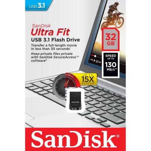 Bulk Pack - 3 x SanDisk Ultra Flair 32GB USB 3.0 Flash Drives + 1 x SanDisk Ultra Fit USB 3.1 Flash Drive [32GB]