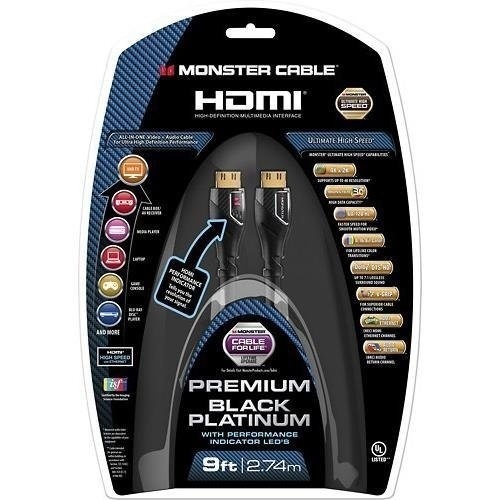 Monster Black Platinum Ultimate High Speed 9ft HDMI Cable