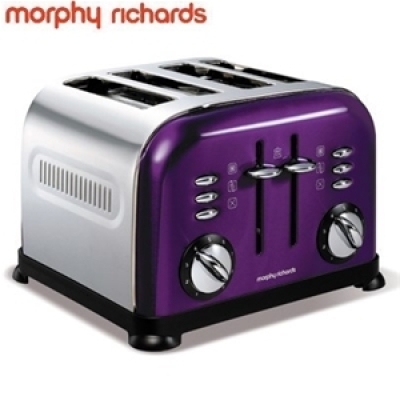 Morphy Richards Accents 4 Slice Toaster - Plum