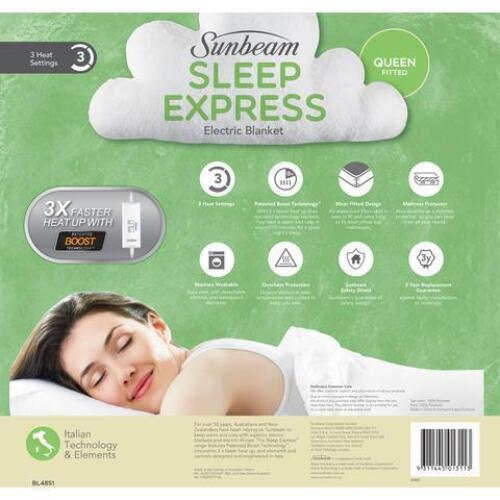 Sunbeam BL4851 Sleep Express Queen Electric Blanket